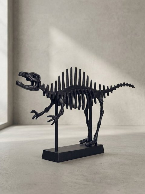 Dekofigur T-Rex von KADIMA DESIGN aus Aluminium in Schwarz mit modernem Design, Höhe: 62 cm - Bild 1