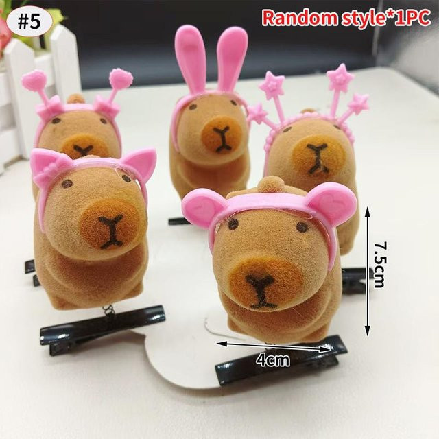 Haarspange Capybara, Plüsch, 3D, Unisex - Bild 1