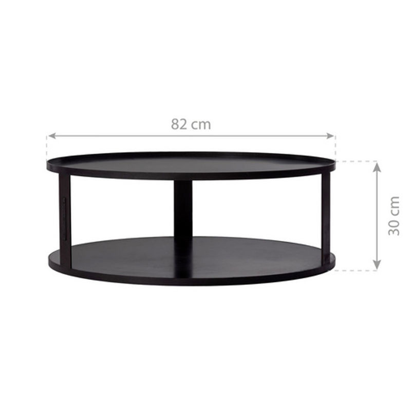 CookKing Holzlager Bodenplatte für Feuerschale aus Stahl, schwarz, B/T/H: 82 x 82 x 30 cm - Bild 3