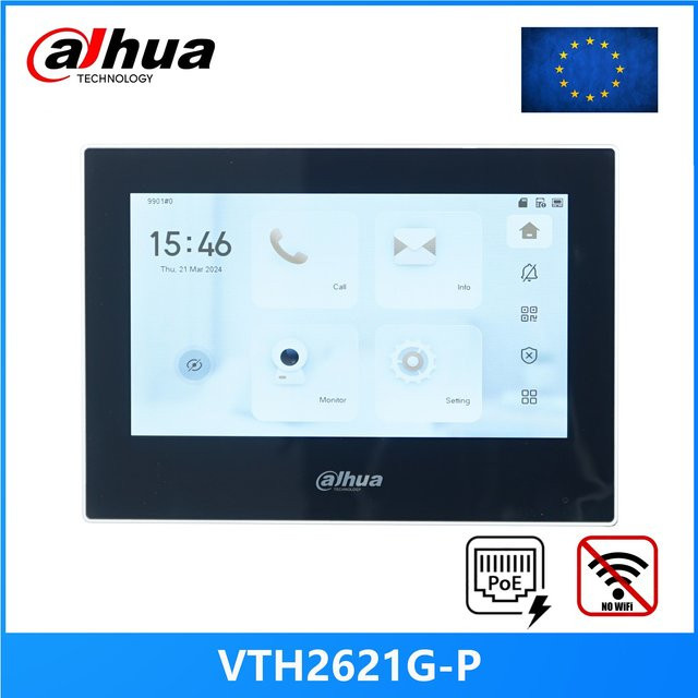 Dahua VTH2621GW-P / VTH2621G-P Video-Gegensprechanlage mit 7 Zoll Touch-Innenmonitor und PoE Unterstützung - Bild 1