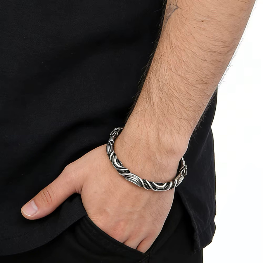 Vikings Jewelry Armband Odin's Rabenkopf, Edelstahl, Herren - Bild 2