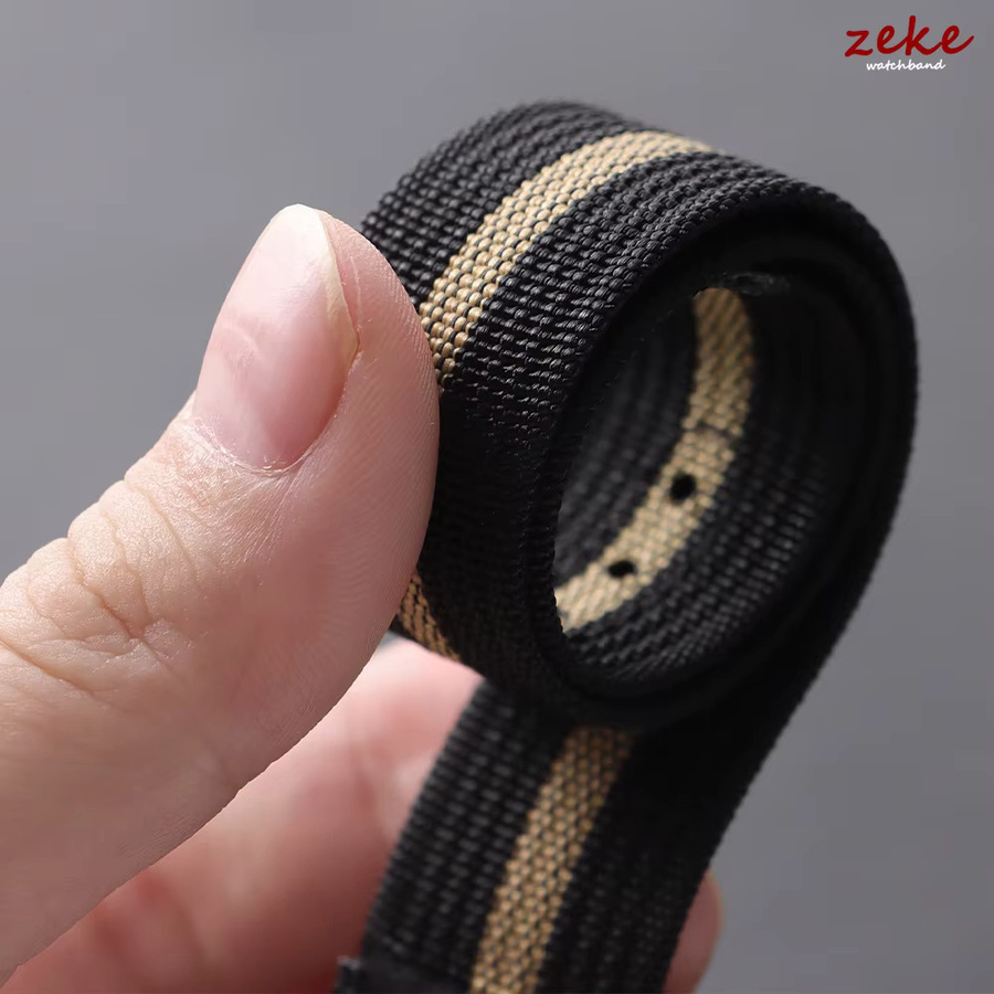crazyband Uhrenarmband Nylon, Schwarz, Herren - Bild 2