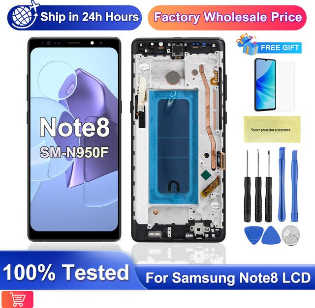 Samsung Galaxy Note 8 TFT LCD Display mit Touchscreen Digitizer Ersatz für N950F N950U N950W N950FD in Schwarz oder Gold - Bild 1