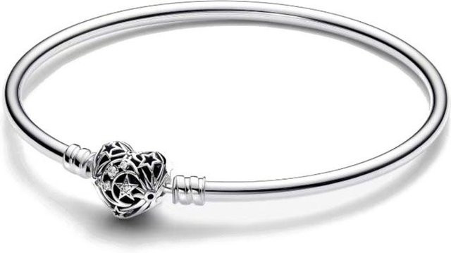 Wan Ying Armband, 925 Silber, Herz Mond, Zirkonia, Damen, 19cm - Bild 1