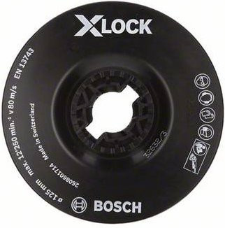 Bosch X-LOCK Stützteller weich, Durchmesser: 125 mm, Schwarz - Bild 1