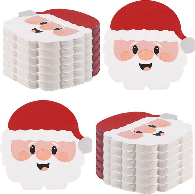 ZQNYCY Einweg-Papierservietten mit Weihnachtsmann-Motiv in Multicolor für deine Weihnachts- und Neujahrs-Partydeko - Bild 1