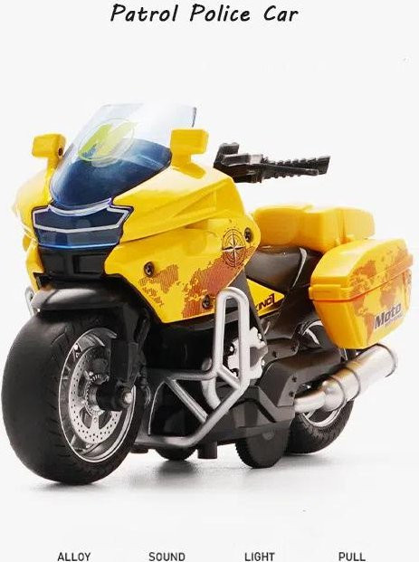 Linyi toy car Rückziehmotorradmodell, 1/14 Maßstab, mit Licht & Musik, ab 14 Jahren - Bild 1