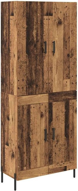 vidaXL Highboard Wandmontiert aus Altholz in Braun, B/T/H: 69,5 x 34 x 180 cm - Bild 1