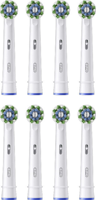 Oral-B Pro Cross Action Zahnbürstenaufsätze, Weiß, 8 Stück - Bild 1