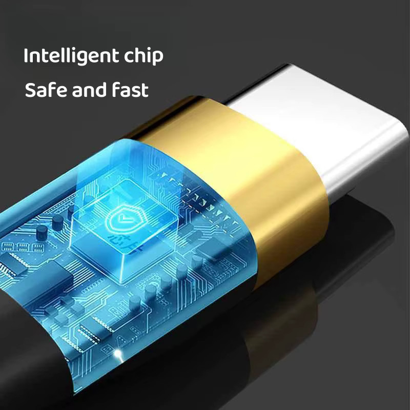 USB-C auf USB-C Ladekabel mit 120W PD Schnellladefunktion und Datenübertragung in Schwarz oder Gold für iPhone 15, Samsung und Xiaomi - Bild 2