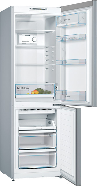 Bosch Kühl-Gefrier-Kombination KGN36ELEA in Edelstahl-Look und Weiß - Bild 1