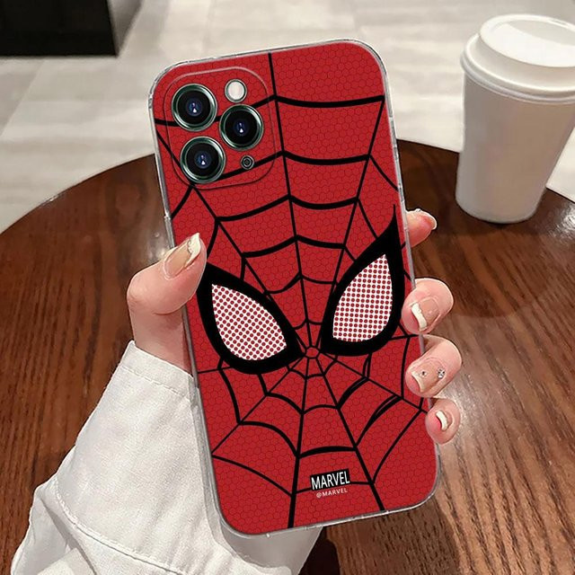 Mart43 Marvel Spiderman Transparente Handyhülle für iPhone Modelle in Rot - Bild 1