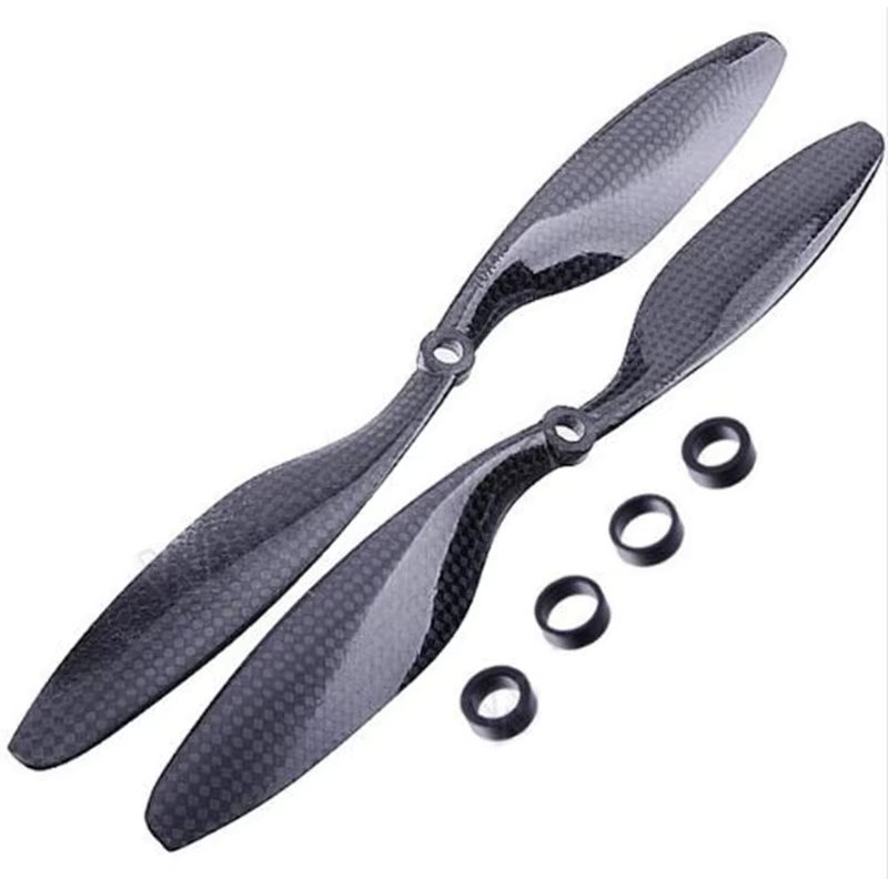 QX-MFLU Kohlefaser-Propeller, 4-teiliges Set, Schwarz - Bild 2