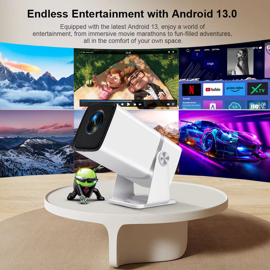 ThundeaL TD80W Mini-Projektor Full HD 4K mit Android und WiFi in Weiß - Bild 2