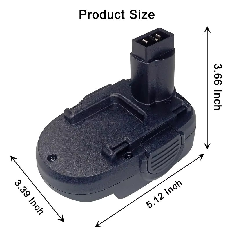 ALASICKA Akku-Adapter-Konverter WA1820 in Schwarz für Worx 18/20 V Li-Ionen-Akkus und Elektrowerkzeuge - Bild 6