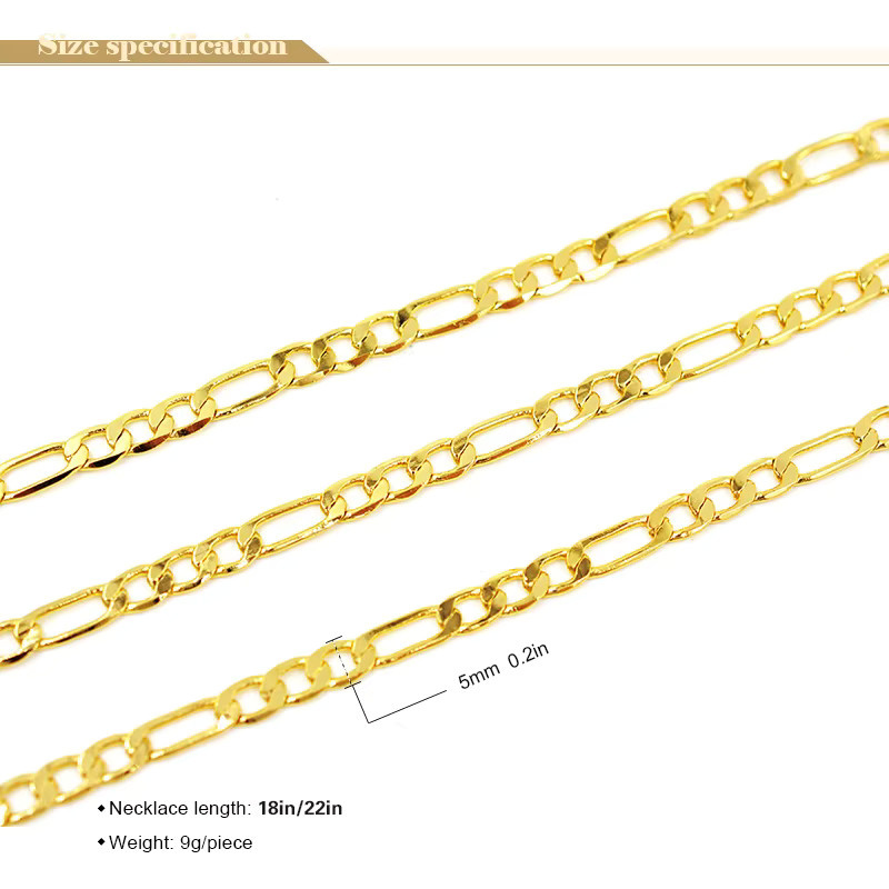 Sunny Jewelry Halskette, 18 Karat vergoldet, Gold, Unisex, 5 mm - Bild 4