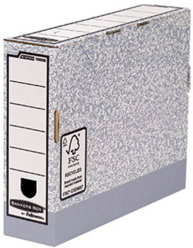 Bankers Box Archivschachtel 1080001 in Grau und Weiß, B/T/H: 260 x 80 x 315 mm - Bild 1