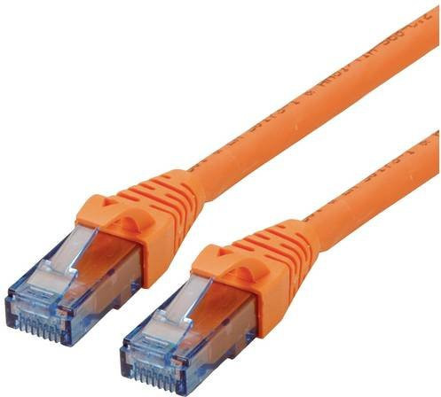 Roline RJ45 Patchkabel CAT 6a U/UTP Ethernet LAN 20 m Orange Weiß - Bild 1