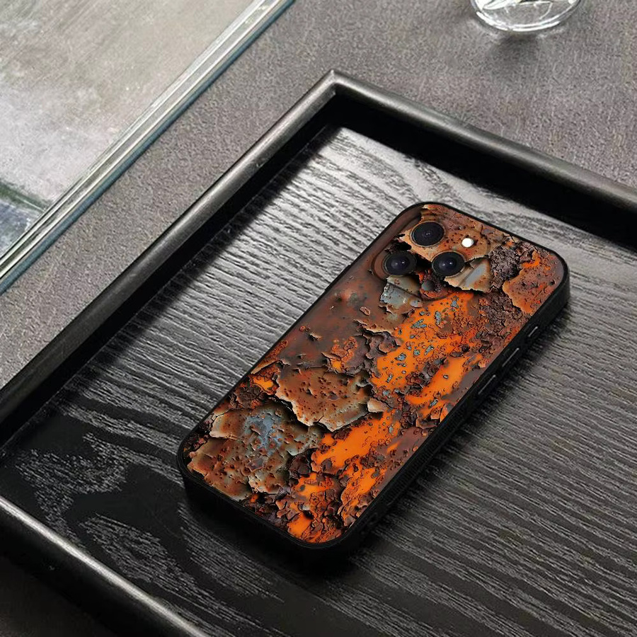 Handyhülle im Retro-Industriestil für iPhone 11 bis iPhone 17 Pro Max Plus, weiche TPU-Hülle, Farbe: Braun - Bild 4