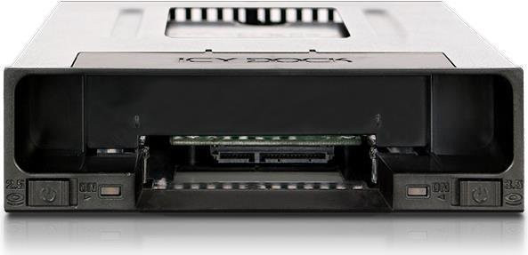 ICY DOCK flexiDOCK MB795SP-B Wechselrahmen für 2.5 und 3.5 Zoll Speicherlaufwerke, Schwarz - Bild 2