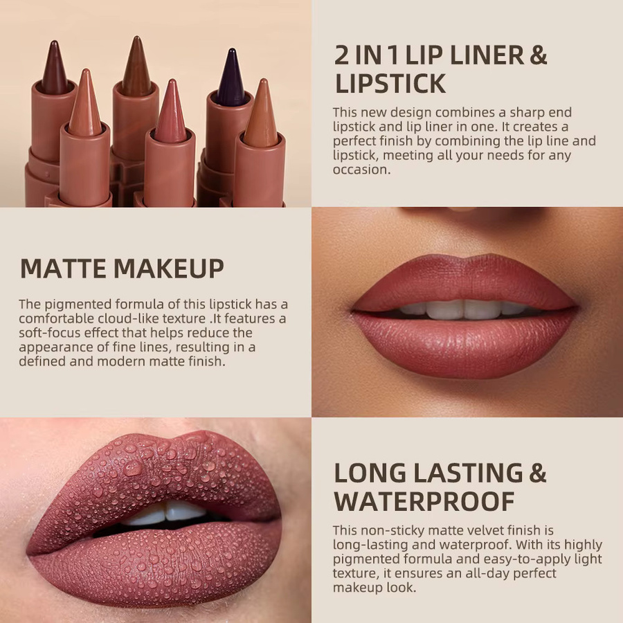 Lakerain Lipliner, Matt, Schwarz Braun - Bild 6