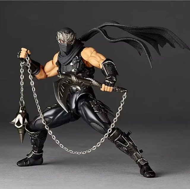 Revoltech Ninja Gaiden Ryu Hayabusa Actionfigur, 1/12 Maßstab, black - Bild 1