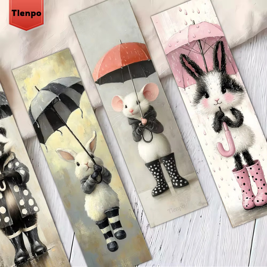 32 Stück Lesezeichen aus der Animal Umbrella-Serie in Mehrfarbig mit kreativen künstlerischen Designs aus Papier - Bild 1
