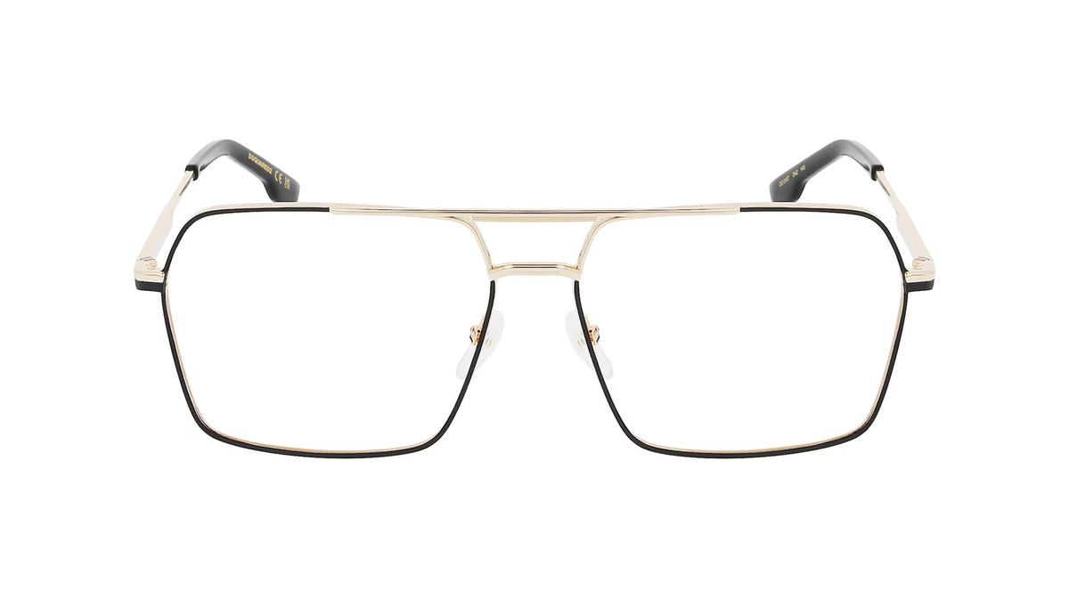 Dsquared2 D2 0157 Korrektionsbrille, Vollrand, Eckig, Metall, Gold, Herren - Bild 1