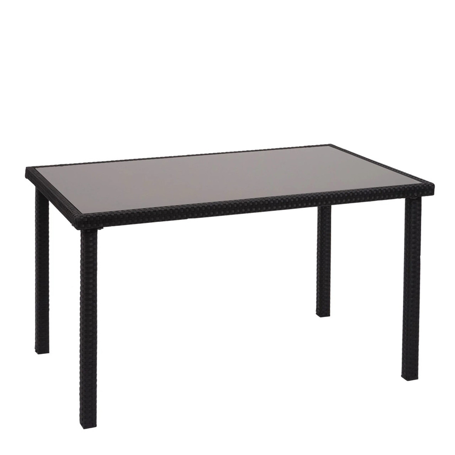 MCW Poly-Rattan Gartentisch G19 in Schwarz, B: 120 cm, T: 75 cm, H: 71 cm - Bild 2