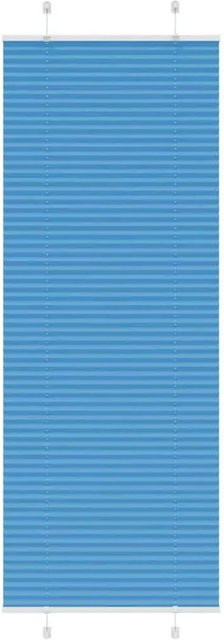 vidaXL Plissee Blau aus Polyester, semi-transparent, B: 75 cm, H: 200 cm - Bild 1