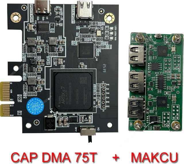 Cap DMA 75t FPGA DMA Board mit MAKCU Arduino ESP32-S3 Entwicklungsboard in Schwarz - Bild 1
