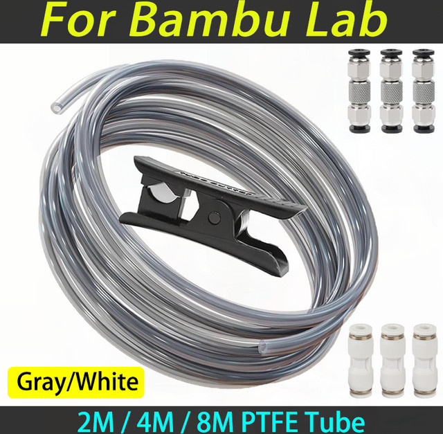 Bambu Lab PTFE-Schlauch für 1,75 mm Filament mit Schneider für Extruder, Innendurchmesser: 2,5 mm, Außendurchmesser: 4 mm, passend für Bambu Lab A1, P1P, P1S und X1C - Bild 1