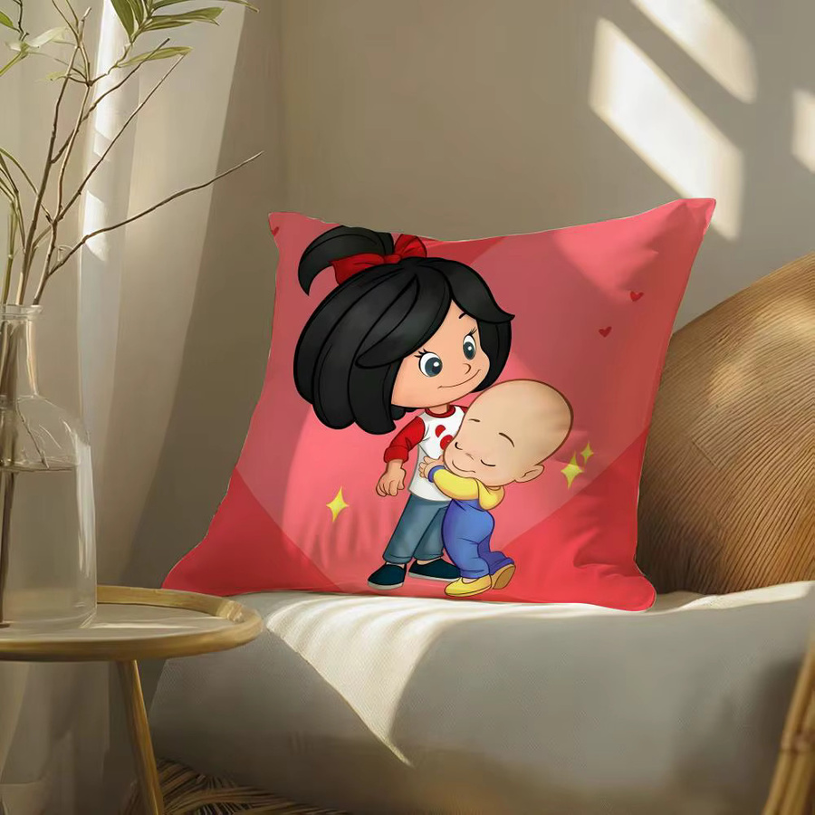 Cleo AND C-Cuquin ANIME Kissenbezug aus schwarzem Plüsch, quadratisch, B/T/H: 30 x 30 x 2 cm - Bild 5
