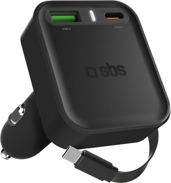 USB/USB-C Ladegerät mit 35W in Schwarz mit USB-A und USB-C Anschlüssen - Bild 1