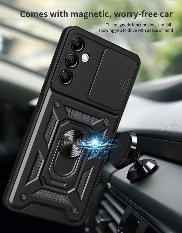 Armor Protective Cove Galaxy A14 5G Slide Camera Lens Case für Samsung Galaxy A14 5G mit Military Grade Bumper in Schwarz oder Grün - Bild 2