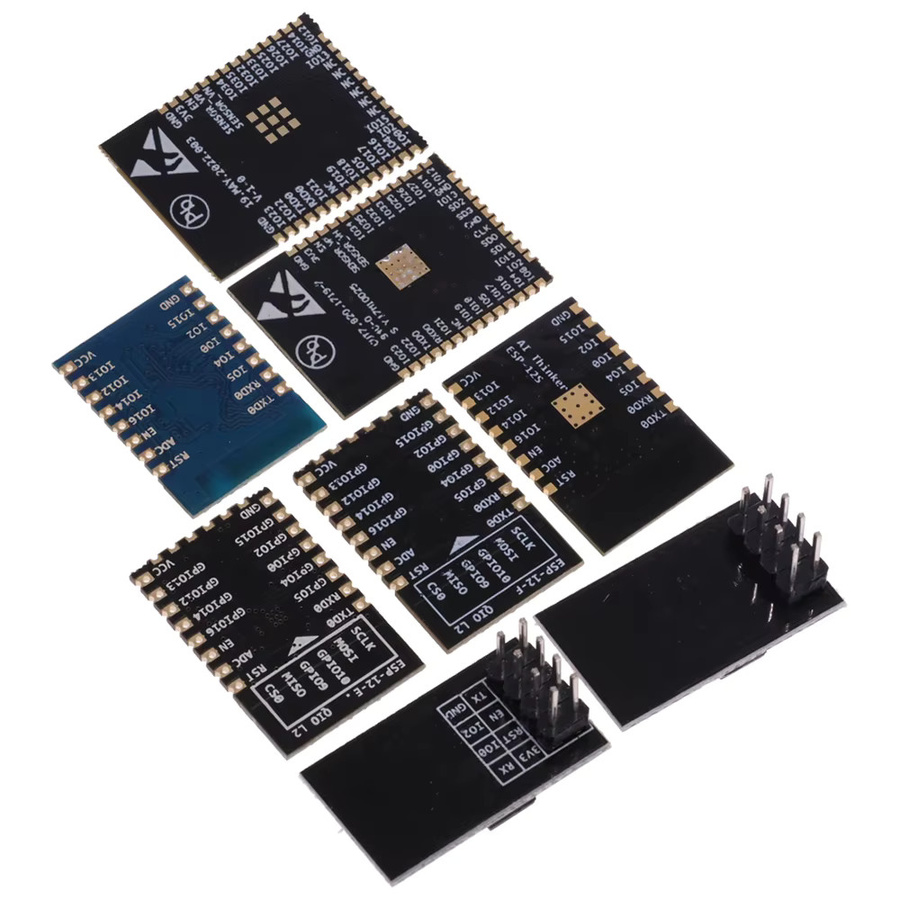 ESP8266 ESP-12F ESP-01 ESP-07 ESP-12S ESP-12E ESP-01S Serielles WiFi Wireless Modul in Schwarz - Bild 1