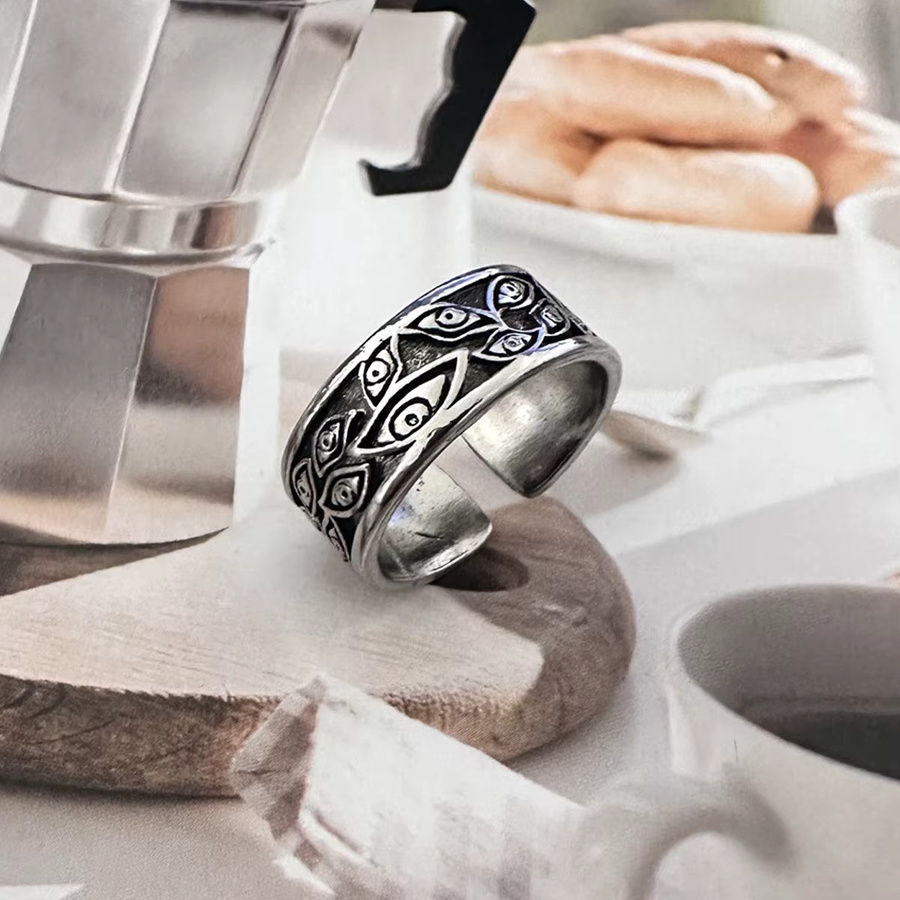 LENNIK Ring, Silber, Teufel Augen, Herren - Bild 3