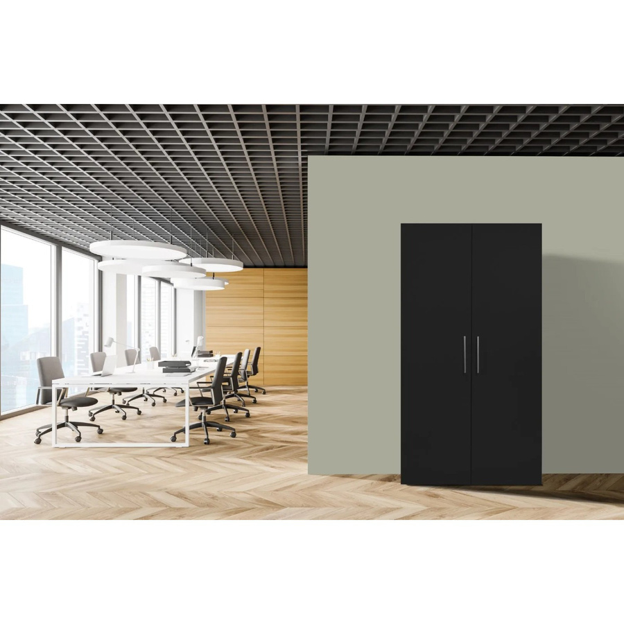 Respekta Schrankküche SKWSS modern schwarz-weiß, freistehend mit Schranktüren und Schubladen, B/T/H: 104,0 x 67,0 x 193,0 cm - Bild 2