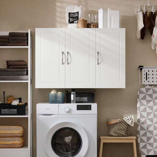 SoBuy Hängeschrank FRG231-L Badezimmerschrank mit verstellbarem Regal in Weiß, B/H/T: 90 x 60 x 30 cm - Bild 1