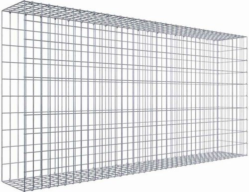 Gabiona Anbaukorb Typ 2 aus Stahl in Silbergrau, Maschenweite 5 x 10 cm, B/T/H: 100 x 200 x 30 cm - Bild 1