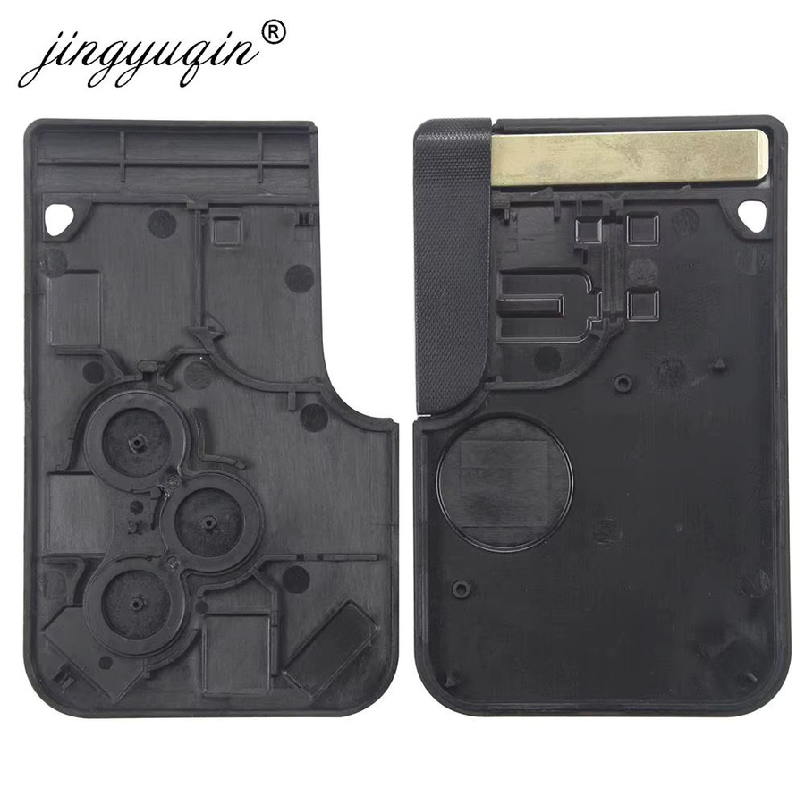 Jingyuqin 10er Set Auto Schlüssel Gehäuse für Renault Megane 2 3 Scenic Fob 3 Tasten Fernbedienung Smart Key Ersatzhülle in Schwarz - Bild 4