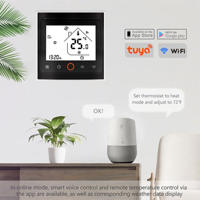 Beca BAC-002 Matter Smart Home Fan-Coil-System Digitaler HVAC-Thermostat in Weiß - Bild 1