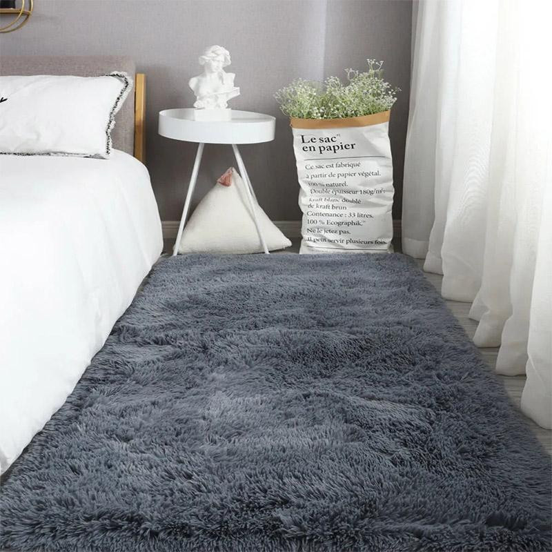 WTEMPO Plüsch Teppich für Schlafzimmer und Wohnzimmer, rutschfest, B/T: 250 x 200 cm, rosa/violett - Bild 1