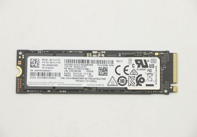 Lenovo NVMe M.2 2280 SSD 1 TB Schwarz (5SS0W79493) - Bild 1