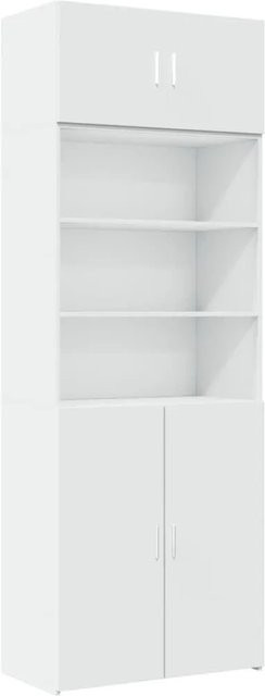 vidaXL Hochschrank Weiß aus Holzwerkstoff B/T/H: 80 x 42,5 x 225 cm - Bild 1