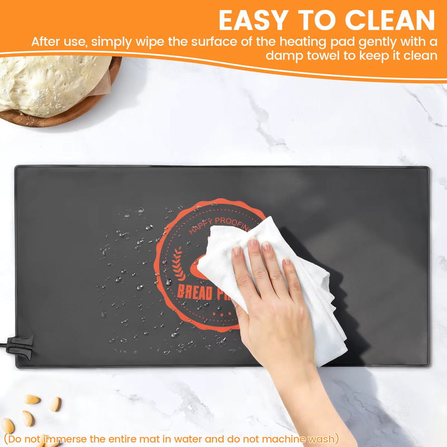 Willstar Brot-Proofer-Wärmematte in Schwarz mit einstellbarer Temperatur für Sauerteig und Teig-Starter, wasserdichtes Teig-Proofer-Pad zum Backen - Bild 4