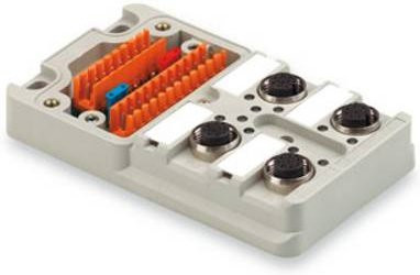 Weidmüller SAI-4 M 4P M12 UT 1705921000 Sensor/Aktorbox passiv, M12-Verteiler mit Metallgewinde, Grau, 2 Stück - Bild 1