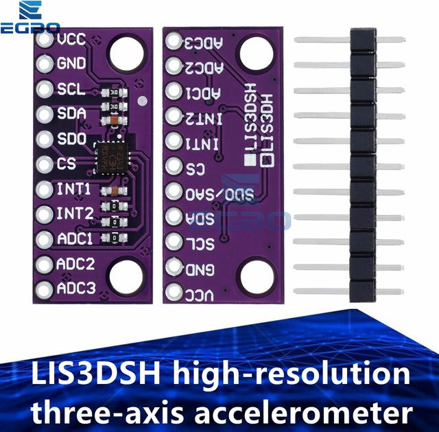 Egbo LIS3DH Hochauflösendes dreiachsiges Beschleunigungsmesser Modul in Lila für Arduino - Bild 1