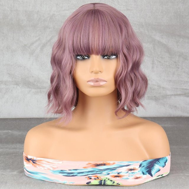 LISI HAIR Damen-Perücke, kurz, Kunstfaser, mit Pony, schwarz-weiß - Bild 1