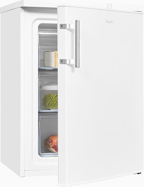 Exquisit GS18-H-170E Gefrierschrank in Weiss, Standgerät mit umkehrbarer Tür - Bild 1